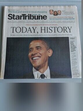 Star Tribune "Today, History" Inauguration  Newspaper